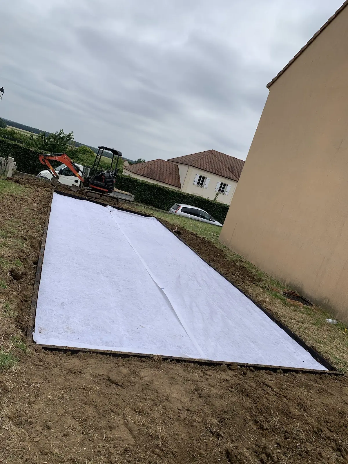 Géotextile posé avant remblai
